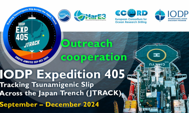 Strong outreach collaboration between ECORD and JAMSTEC during IODP Expedition 405